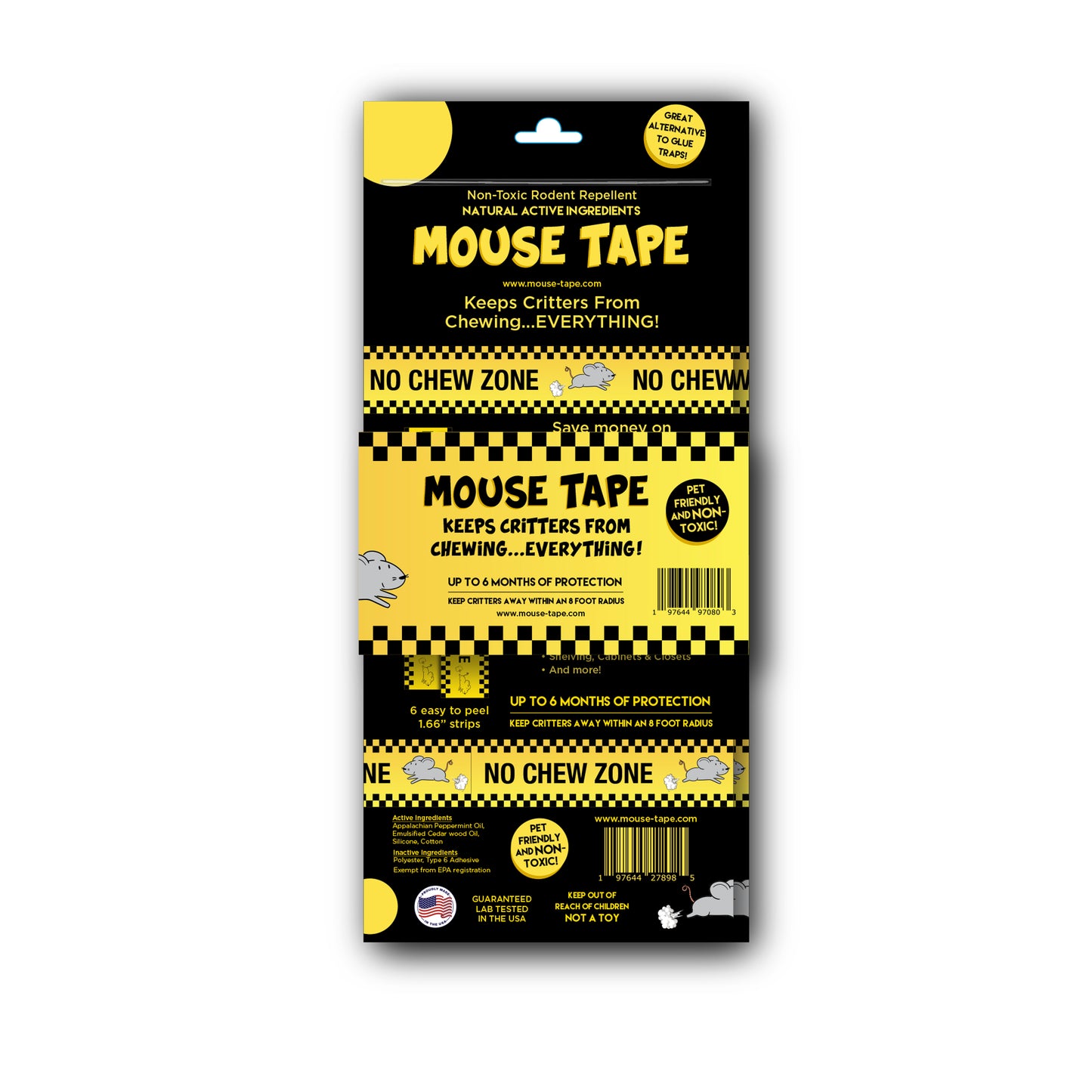 Mouse-Tape Rodent Repelling Automotive Tape, 2-Pack